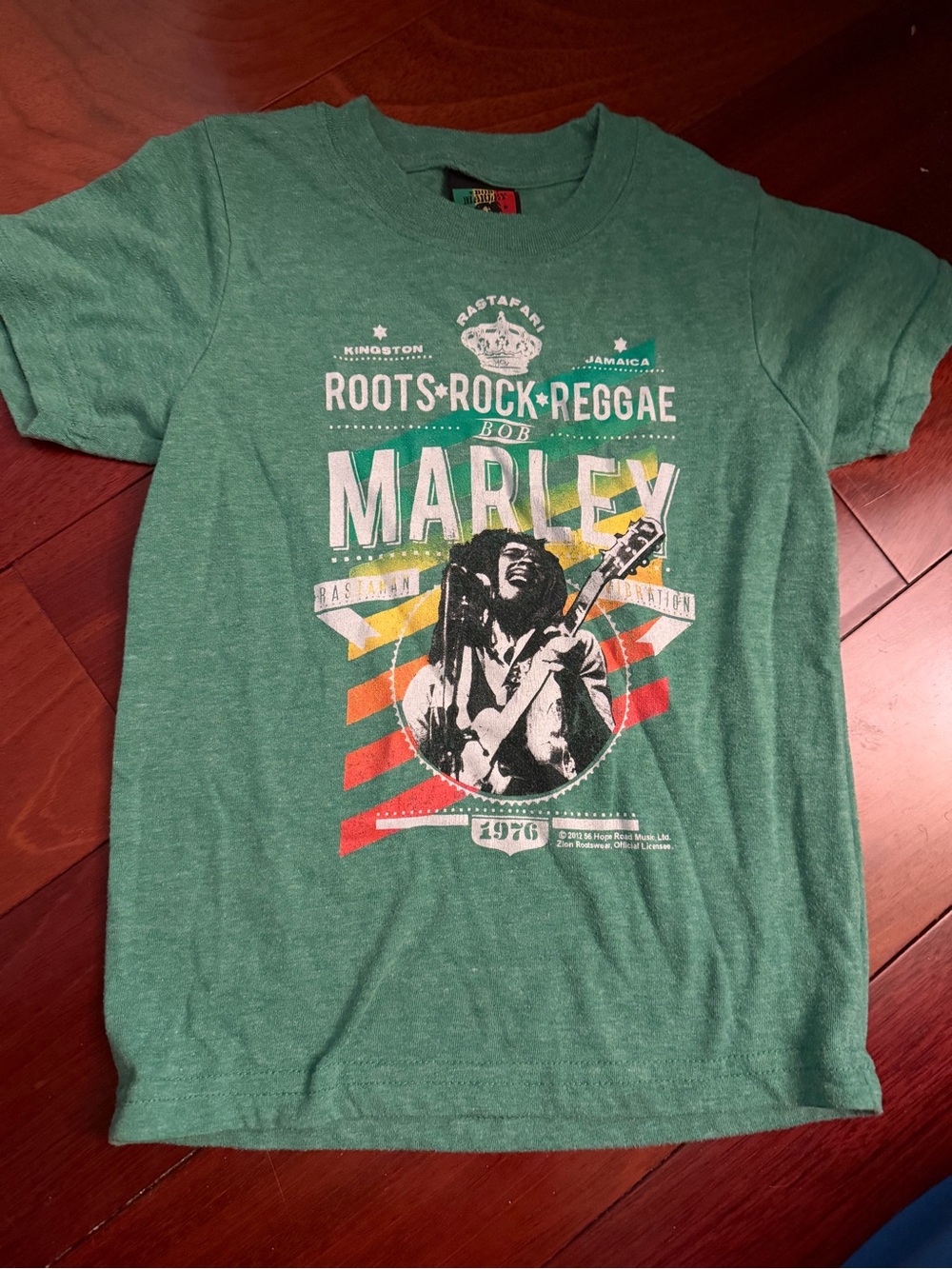 Kids Green Bob Marley Graphic Tee